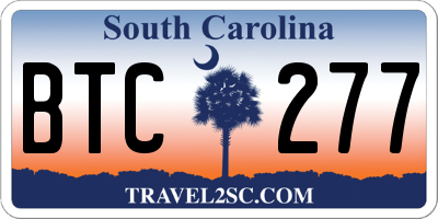 SC license plate BTC277