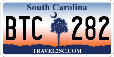 SC license plate BTC282