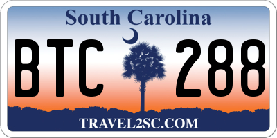 SC license plate BTC288