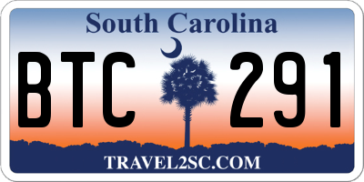 SC license plate BTC291