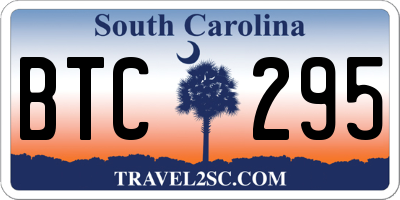 SC license plate BTC295