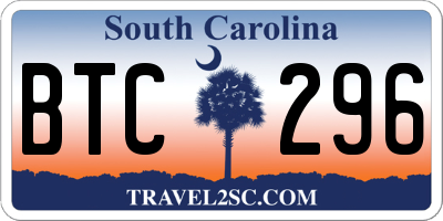 SC license plate BTC296