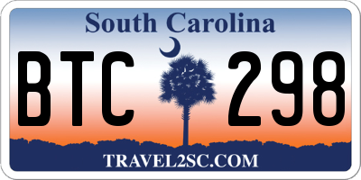 SC license plate BTC298