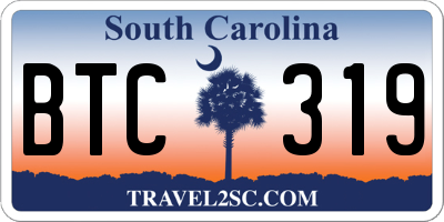 SC license plate BTC319
