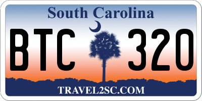 SC license plate BTC320