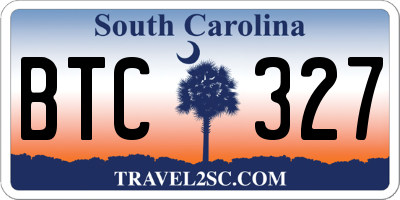 SC license plate BTC327