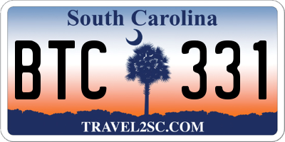 SC license plate BTC331