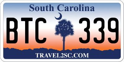 SC license plate BTC339
