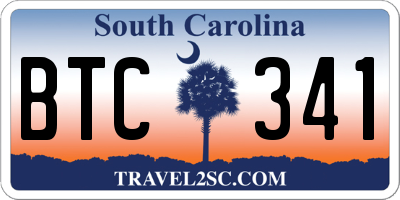 SC license plate BTC341