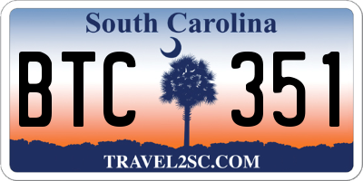 SC license plate BTC351