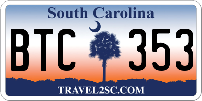 SC license plate BTC353