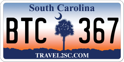 SC license plate BTC367
