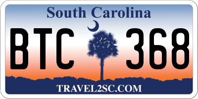 SC license plate BTC368