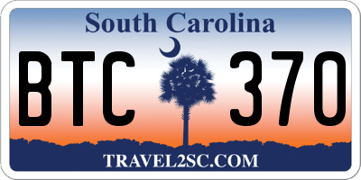 SC license plate BTC370