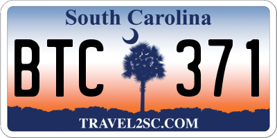 SC license plate BTC371