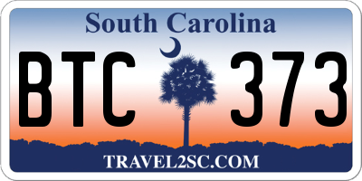 SC license plate BTC373