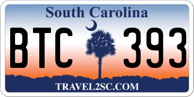 SC license plate BTC393