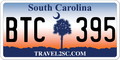 SC license plate BTC395