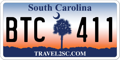 SC license plate BTC411