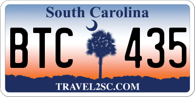 SC license plate BTC435