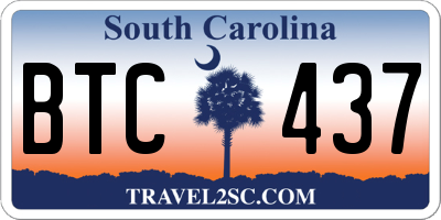 SC license plate BTC437