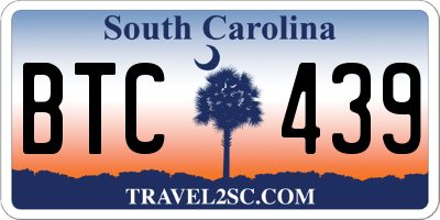 SC license plate BTC439