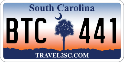 SC license plate BTC441