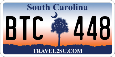 SC license plate BTC448