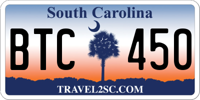 SC license plate BTC450