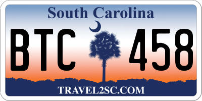 SC license plate BTC458