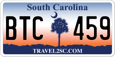 SC license plate BTC459