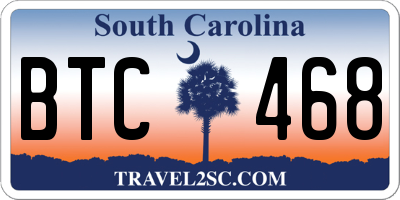 SC license plate BTC468