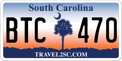SC license plate BTC470