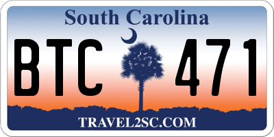 SC license plate BTC471