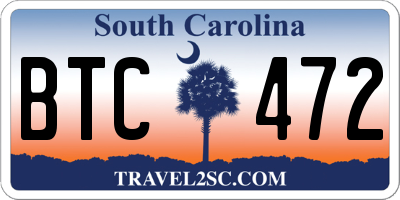 SC license plate BTC472