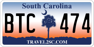 SC license plate BTC474