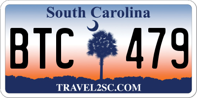 SC license plate BTC479