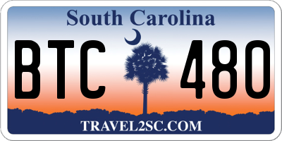 SC license plate BTC480