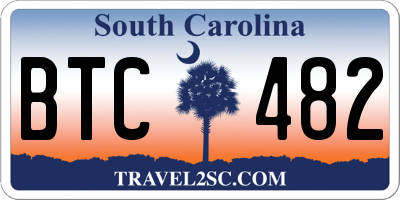 SC license plate BTC482