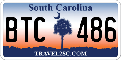 SC license plate BTC486