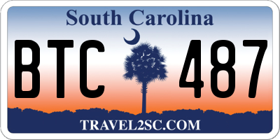 SC license plate BTC487