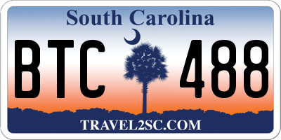 SC license plate BTC488