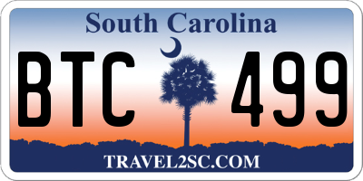 SC license plate BTC499
