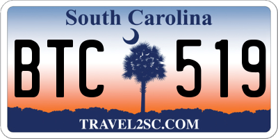 SC license plate BTC519