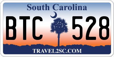 SC license plate BTC528