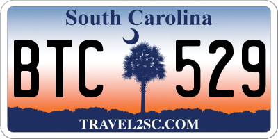 SC license plate BTC529