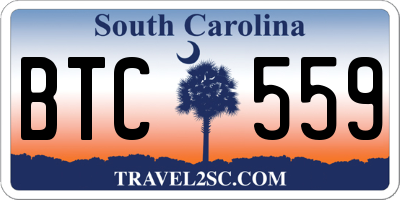 SC license plate BTC559