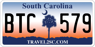 SC license plate BTC579