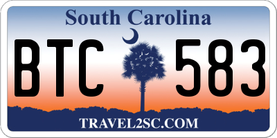 SC license plate BTC583