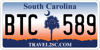 SC license plate BTC589